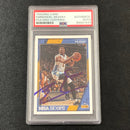 2016-17 NBA Hoops #90 Emmanuel Mudiay Signed Card AUTO PSA Slabbed Nuggets