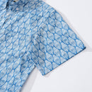 Men's Hawaiian Shirt Vintage Flowers Print Cotton Button-down