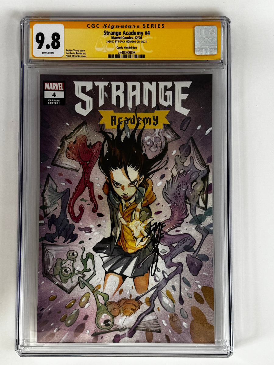 STRANGE ACADEMY #4 Peach Momoko Var Signed by Peach Momoko CGC 9.8 SS YELLOW Label[In Stock]