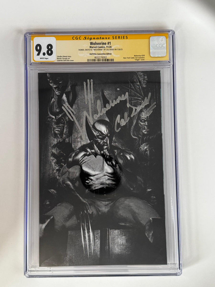 [Signed by Cal Dodd] Wolverine #1 CGC 9.8 Yellow Label Dell'Otto Exclusive NYCC B&W  Var