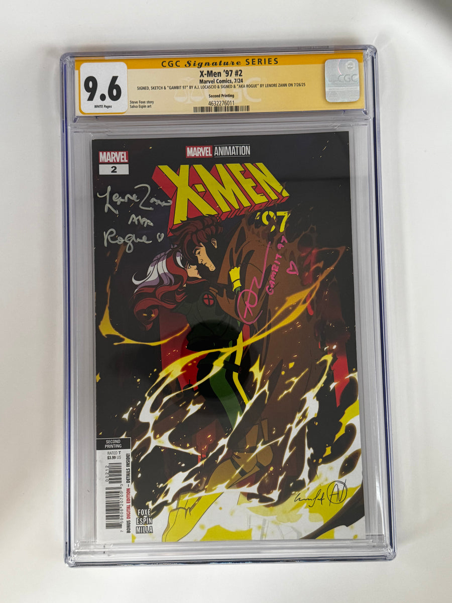 [DOUBLE SIGNED LENORE ZANN | AJ LOCASCIO] X-MEN '97 #2 CGC 9.6 Yellow Label 2nd PTG Steve Espin Var