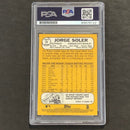 2017 Topps Heritage #28 Jorge Soler Signed Card PSA Slabbed Auto 9 Cubs