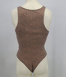 Gaze DTLA Womens Leopard Print Bodysuit, Size XS