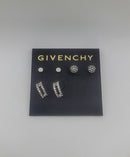 Givenchy 3-PC. Set Crystal & Hoop Earrings – Rhodium
