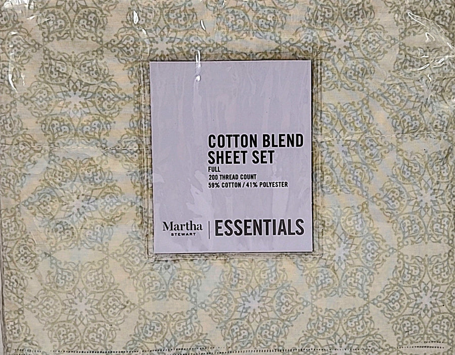 Martha Stewart Collection Holiday Printed 4 PC. Sheet Set