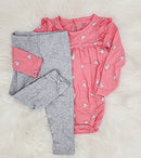 Carter's Baby Girls 2-Pc. Bodysuit and Leggings Cotton Set
