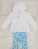 Carter's Baby Girls 2-Pc. Faux-Velboa Hoodie & Print Leggings