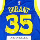 Stephen Curry Kevin Durant Steve Kerr signed jersey PSA/DNA Autographed LOA Warriors