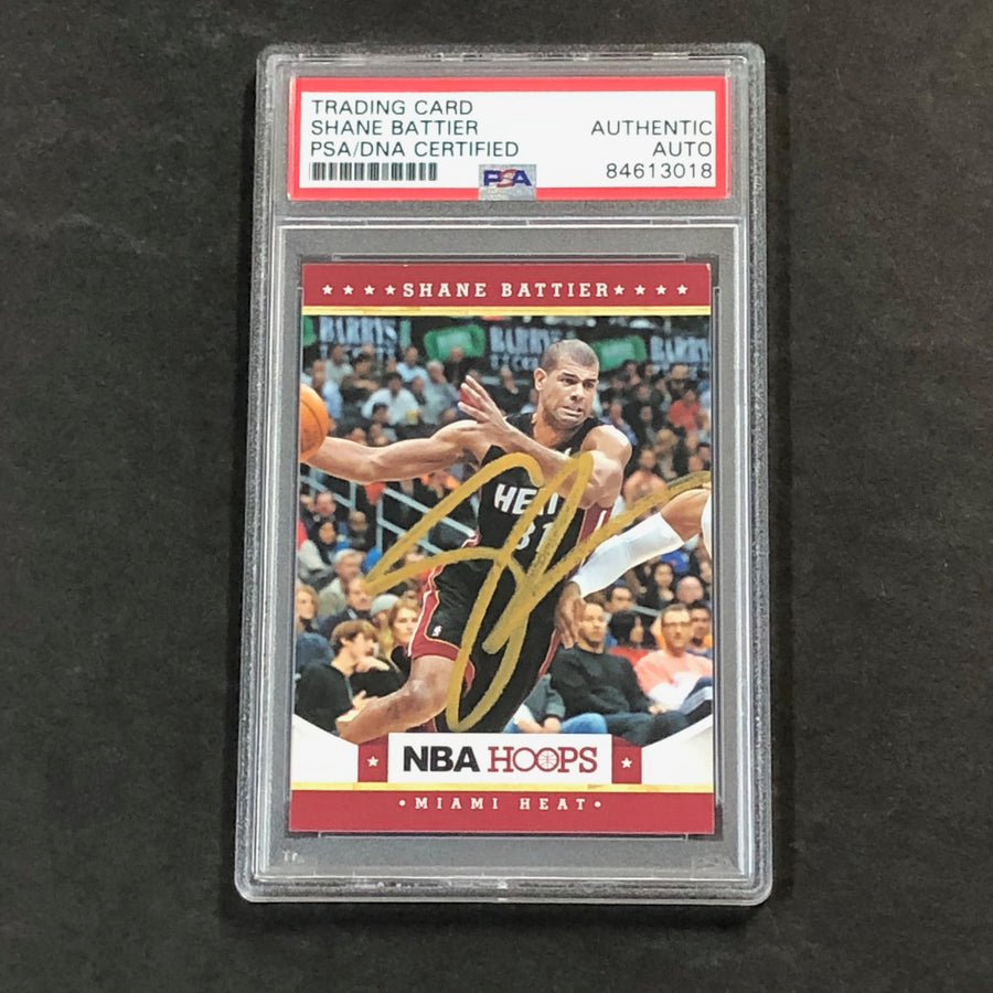 2012-13 NBA Hoops #162 Shane Battier Signed Card AUTO PSA Slabbed Heat