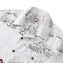 Hawaiian Shirts For Men 1950s Vintage Flamingo Print Short Sleeve Aloha Shirt