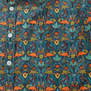 Men's Hawaiian Shirt Joyful Jungle Print By Cassandra O’Leary Cotton Button-down Short Sleeve Aloha Shirt