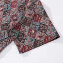 Men's Hawaiian Shirt Symphony of Birds Print Cotton Button-down Short Sleeve Aloha Shirt
