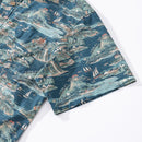 Men's Hawaiian Shirt Azure Dreams Print Cotton Button-down Short Sleeve Aloha Shirt