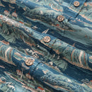 Men's Hawaiian Shirt Azure Dreams Print Cotton Button-down Short Sleeve Aloha Shirt