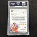 2021 Chronicles Draft Picks #14 Greg Brown Signed AUTO GRADE 10 PSA Slabbed Texas