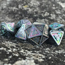 Cleric's Domain Silver Iridescent Metal Dice Set