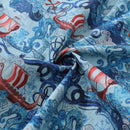 Men's Hawaiian Shirt Vikings By Alice Brown Cotton Button-down Short Sleeve Aloha Shirt