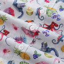 Men's Hawaiian Shirt Tropical Symphony Print Cotton Button-down Short Sleeve Aloha Shirt