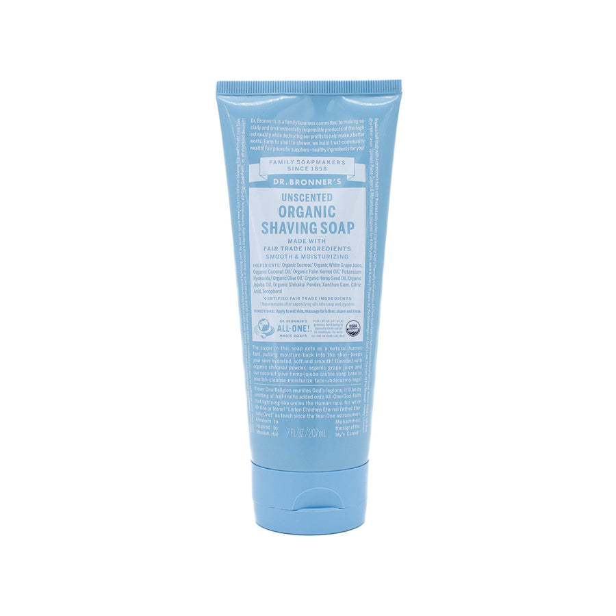 Dr. Bronner's Unscented Organic Shaving Soap 7oz - New