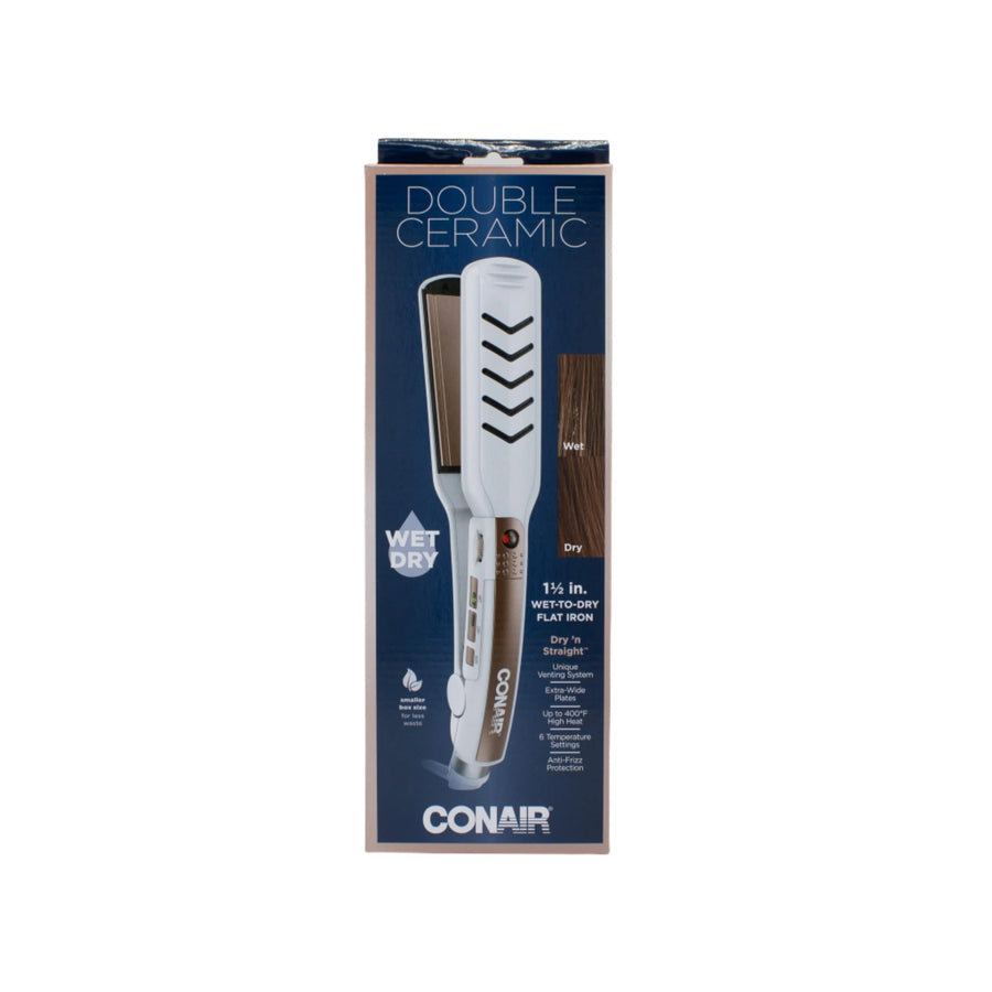 CONAIR Double Ceramic Wet to Dry Flat Iron 1.5