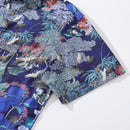 Men's Hawaiian Shirt 1950s Vintage Print Cotton Button-down Short Sleeve Aloha Shirt