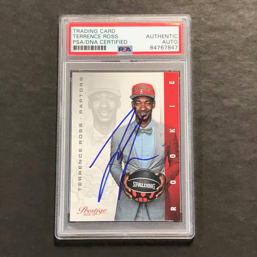2012-13 Panini Prestige #205 Terrence Ross Signed Card PSA Slabbed Raptors
