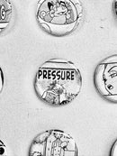 Handmade Button Badges From Recycled Manga