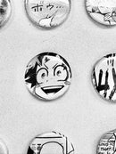 Handmade Button Badges From Recycled Manga