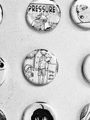 Handmade Button Badges From Recycled Manga