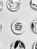 Handmade Button Badges From Recycled Manga