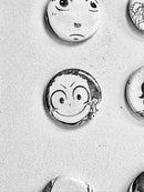 Handmade Button Badges From Recycled Manga