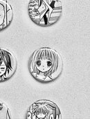 Handmade Button Badges From Recycled Manga