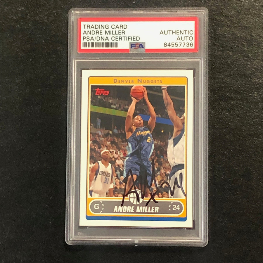 2006-07 Topps #185 Andre Miller Signed AUTO PSA Slabbed Nuggets