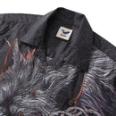 Hawaiian Shirt For Men Fenrir Print Shirt Camp Collar 100% Cotton