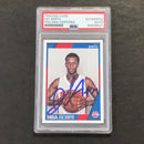 2016-17 NBA Hoops #5 Ish Smith Signed Card AUTO PSA Slabbed Pistons