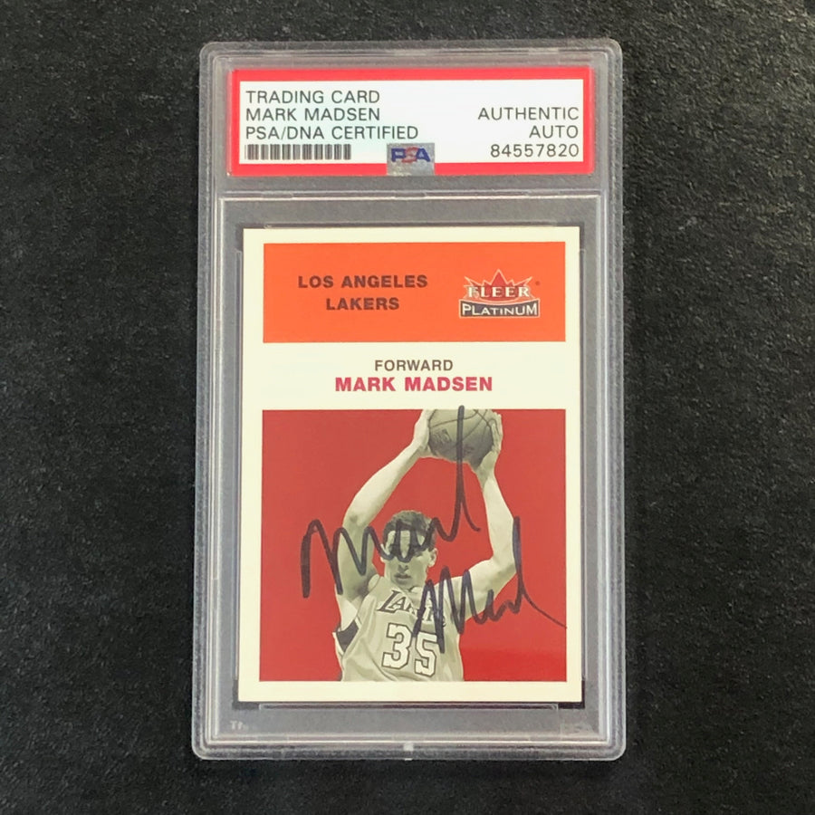 2001-02 Fleer Platinum #183 Mark Madsen Signed Card AUTO PSA Slabbed Lakers
