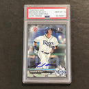 2017 BOWMAN CHROME #BD100 BRENDAN MCKAY Signed Card PSA Slabbed Rays