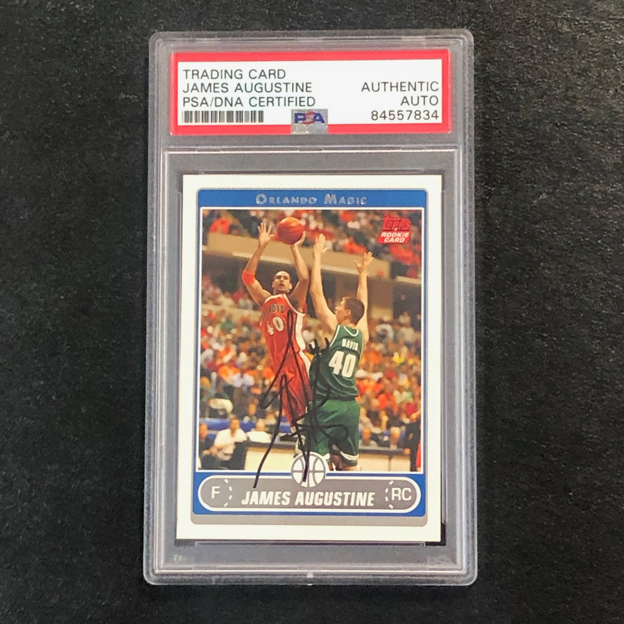 2006-07 Topps #237 James Augustine Signed Card AUTO PSA Slabbed RC Magic