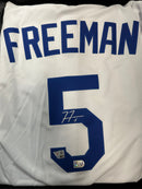 Autographed Freddie Freeman World Series Patch Jersey Signed