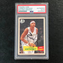 2007-08 Topps 50th Anniversary #15 Carmelo Anthony Signed Card AUTO PSA Slabbed Nuggets