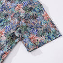 Men's Hawaiian Shirt Mysteries of the Jungle Print Cotton Button-down Short Sleeve Aloha Shirt