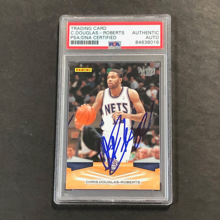 2009-10 Panini #14 Chris Douglas-Roberts Signed Card AUTO PSA Slabbed Nets