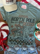 Reindeer North Pole Rodeo Graphic Tee