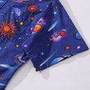 Men's Hawaiian Shirt Silent Radiance Cotton Button-down Short Sleeve Aloha Shirt