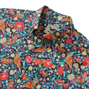 Men's Hawaiian Shirt Magic Garden Birds By Car Pintos Print Cotton Button-down Short Sleeve Aloha Shirt