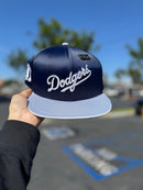 Los Angeles Dodgers 2 Toned Satin Hat Navy/Grey 5950