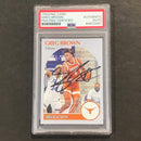 2021 Chronicles NBA Hoops #64 Greg Brown Signed AUTO PSA Slabbed Texas