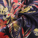 Men's Hawaiian Shirt Summer Night Print Cotton Button-down Short Sleeve Aloha Shirt