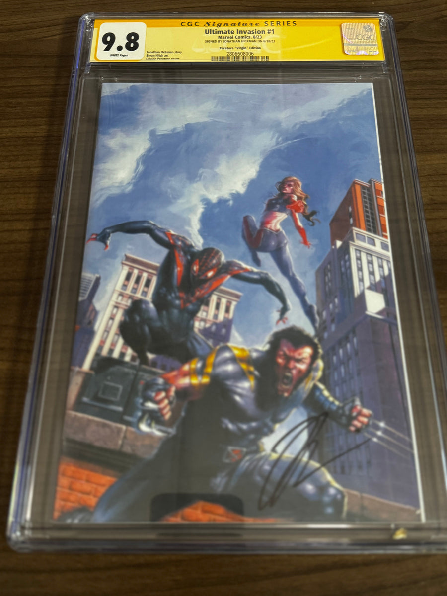 ULTIMATE INVASION #1 [SIGNED JONATHAN HICKMAN] DAVIDE PARATORE EXCLUSIVE VIRGIN VAR CGC 9.8 SS YELLOW LABEL [IN STOCK]