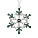 Personalized Photo Projection Green Crystal Snowflake Ornament